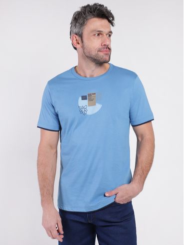 Camiseta Manga Curta Masculina AZUL