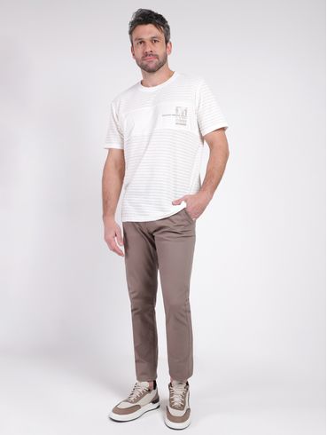 Camiseta Manga Curta No Stress Masculina OFF WHITE