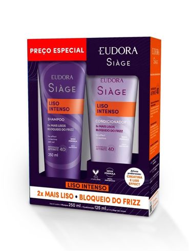 Kit Shampoo + Condicionador Liso Intenso Eudora UNICO