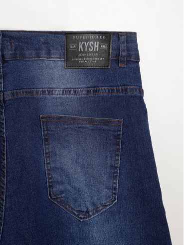 Calça Jeans Slim Plus Size Masculina AZUL