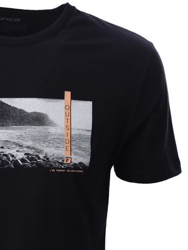 Camiseta Manga Curta Masculina PRETO