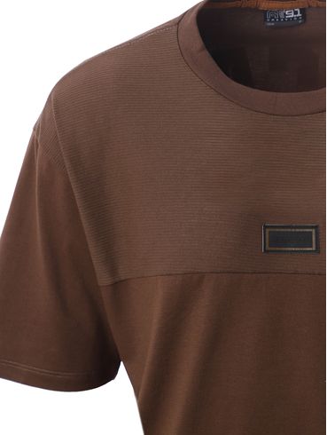 Camiseta Manga Curta Masculina MARROM