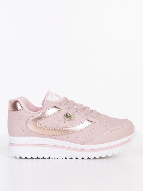 Tênis Casual Juvenil Para Menina - Nude