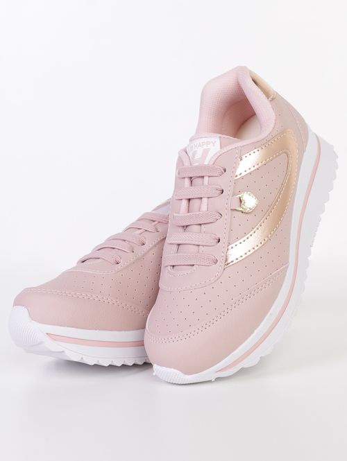 Tênis Casual Juvenil Para Menina - Nude