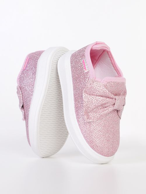 Tênis Novopé Infantil Para Bebê Menina - ROSE/BRANCO