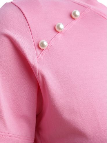 Blusa Manga Curta Feminina ROSA