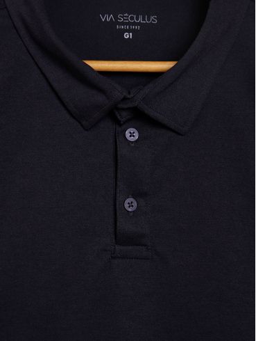 Polo Manga Curta Plus Size Masculina MARINHO