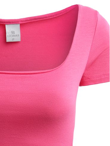 Blusa Cropped Manga Curta Feminina ROSA