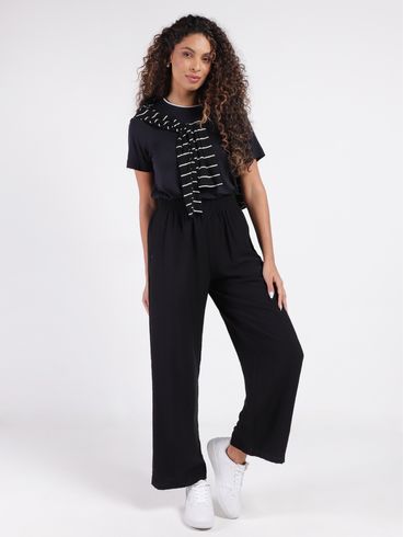 Blusa Manga Curta Feminino PRETO
