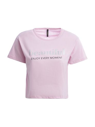 Blusa Manga Curta Feminina ROSA CLARO