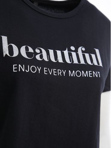Blusa Manga Curta Feminina PRETO