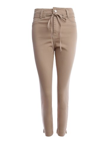 Calça Sarja Cropped Sawary Feminina BEGE