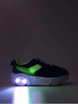 Tênis Com Led Molekinho Infantil Para Menino - AZUL/VERDE