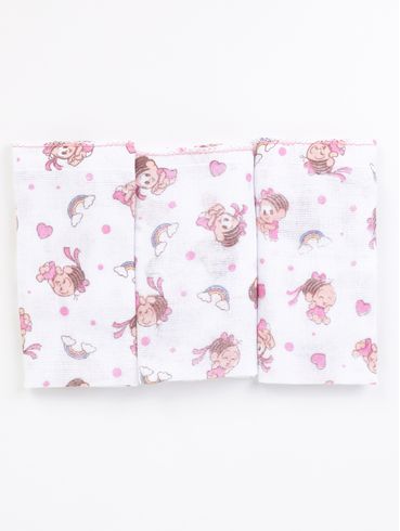 Babete Infantil Para Bebê - ROSA