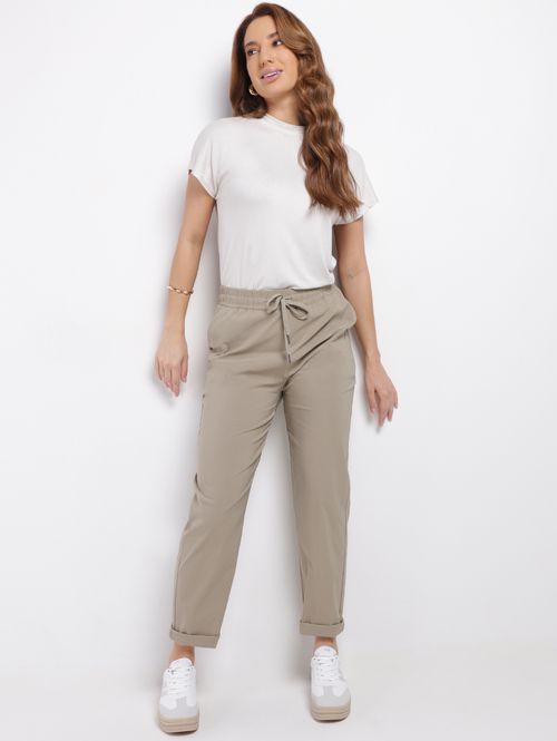 Blusa Manga Curta Feminina BEGE