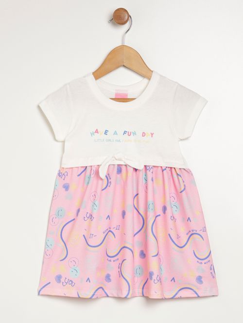 Vestido Infantil Para Menina - BEGE