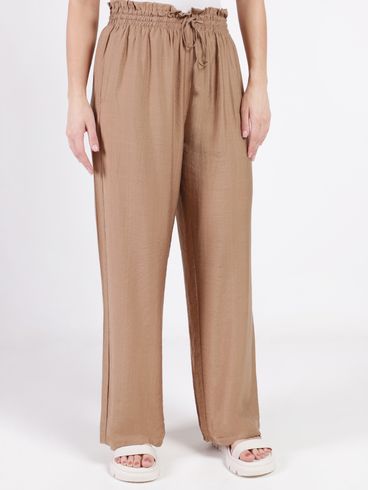 Calça Malha Pantalona Feminina CAQUI