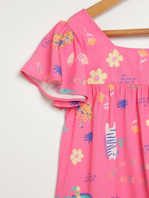 Vestido Infantil Para Menina - ROSA