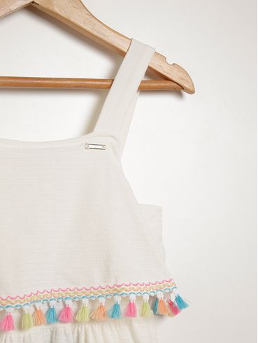 Vestido Infantil Para Menina - OFF WHITE
