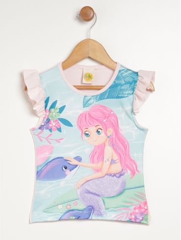 Blusa Regata Infantil Para Menina - ROSE