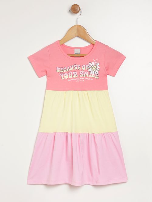 Vestido Infantil Para Menina - CORAL