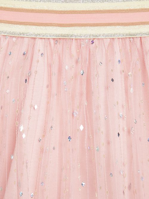 Saia Tule Infantil Para Menina - ROSA