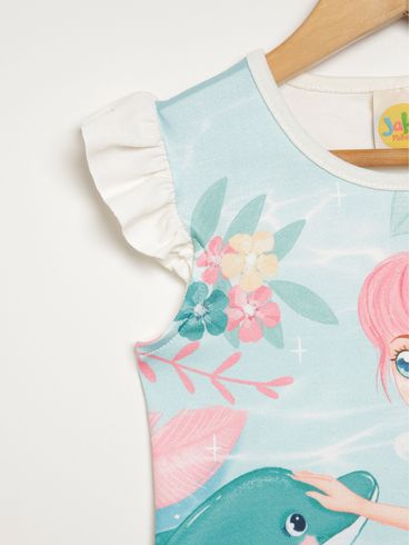 Blusa Regata Infantil Para Menina - OFF WHITE