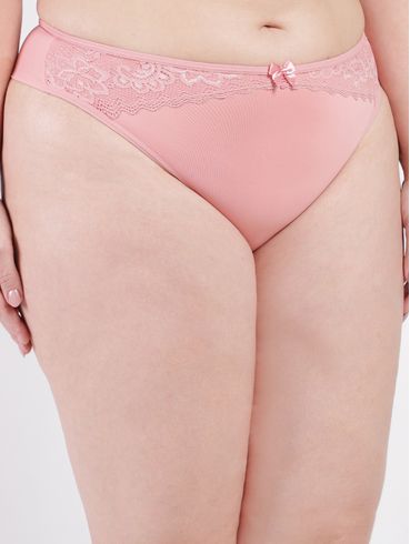 Calcinha Tanga Fio Duplo Plus Size Feminino ROSE