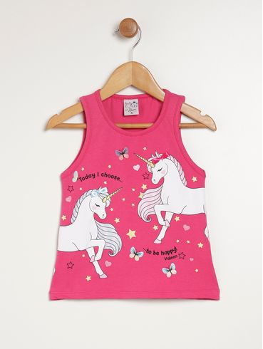 Blusa Regata Infantil Para Menina - PINK