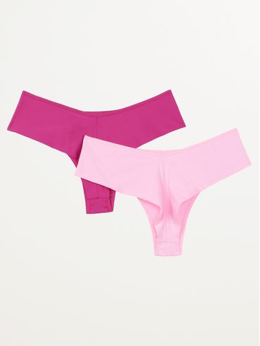 Kit com 02 Calcinhas Femininas Rosa/Pink