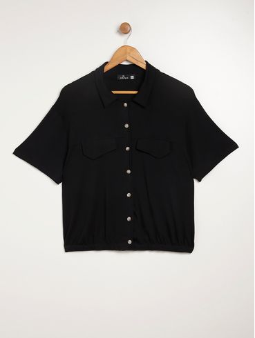 Camisa Manga Curta Autentique Plus  Feminina PRETO