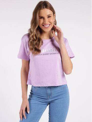 Blusa Manga Curta Feminina LILAS