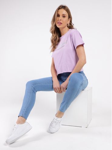 Blusa Manga Curta Feminina LILAS