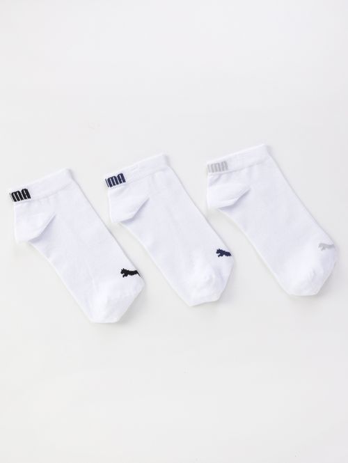 Kit 03 Meias Cano Curto Puma Feminina BRANCO