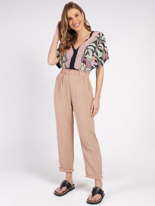 Blusa Manga Curta Feminina PRETO