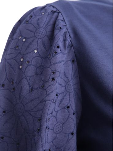 Blusa Manga Curta Feminina AZUL