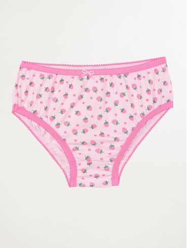 Calcinha Estampada Infantil Para Menina - ROSA CLARO