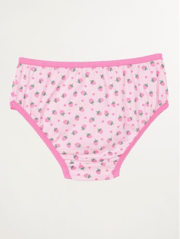 Calcinha Estampada Infantil Para Menina - ROSA CLARO