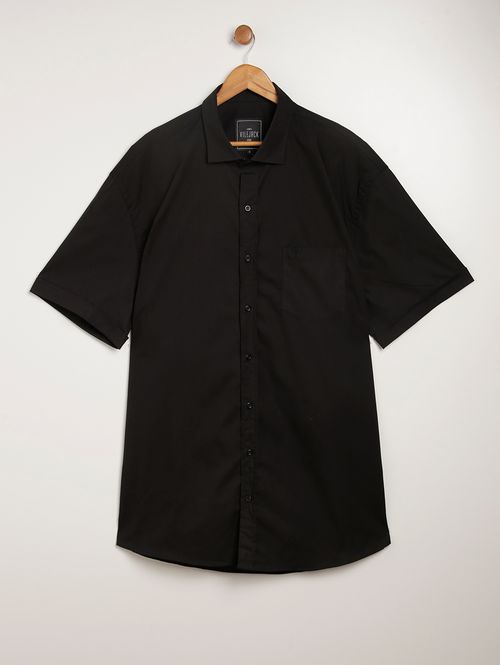 Camisa Manga Curta Vilejack Plus Size Masculina PRETO