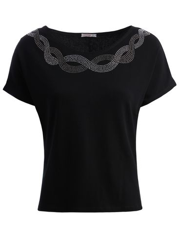 Blusa Manga Curta Feminina PRETO