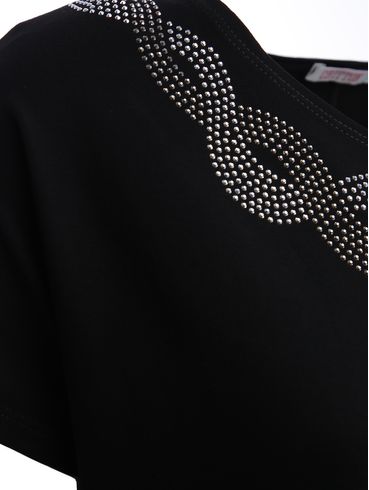 Blusa Manga Curta Feminina PRETO