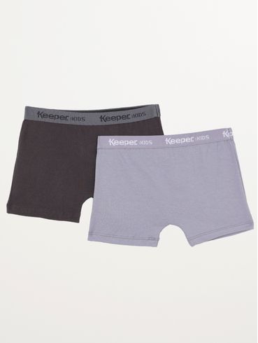 Kit com 02 Cuecas Infantil Para Menino - CHUMBO/CINZA