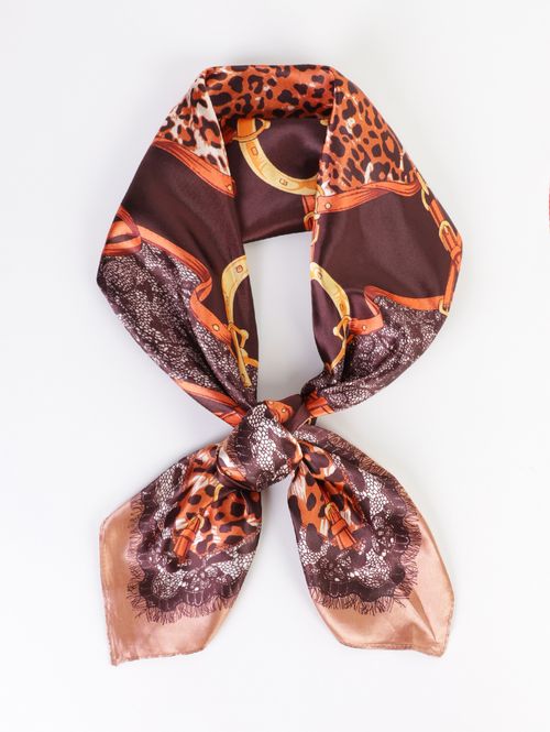 Lenço Estampado Feminino MARROM/ SORTIDO