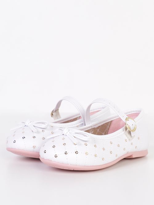 Sapatilha Molekinha Infantil Para Bebê Menina - BRANCO