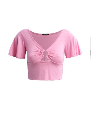 Blusa Manga Curta Feminina ROSA