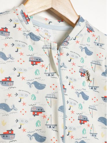 Macacão Infantil Para Bebê - OFF WHITE
