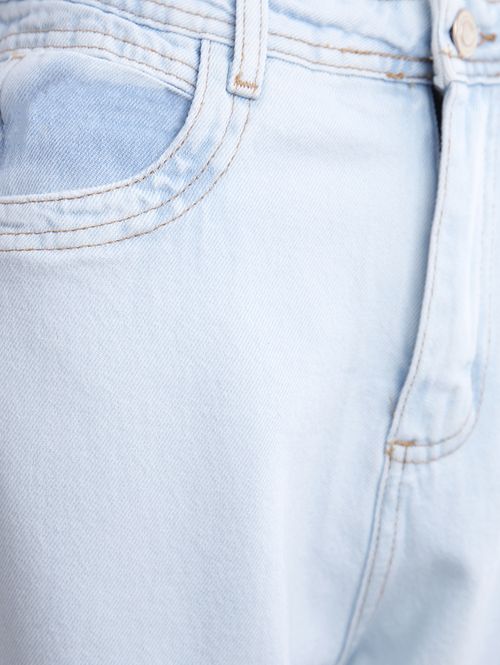 Calça Jeans Wide Leg Sawary Feminina AZUL