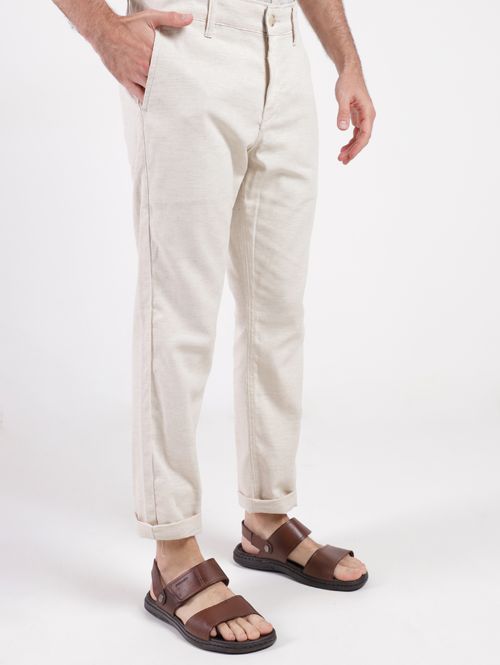 Calça Linho Slim Masculina AREIA