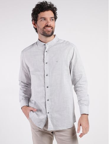 Camisa Manga Longa Masculina CINZA CLARO