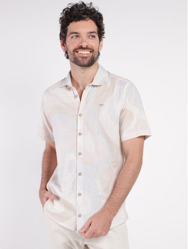 Camisa Manga Curta Masculina AREIA